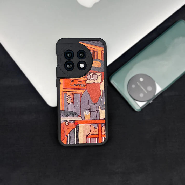 Artistic Coffee Break Cartoon Case - OnePlus
