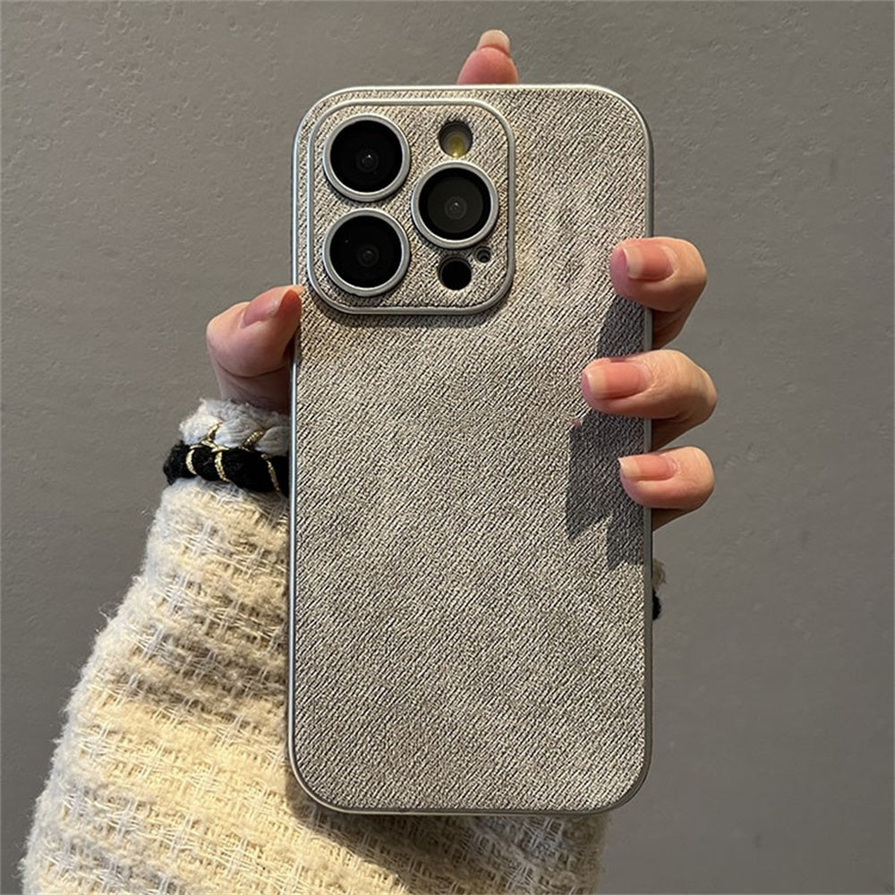 Bold Textured Luxury Leather Case - iPhone