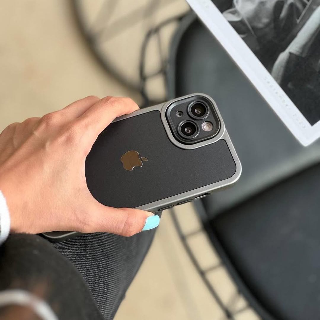 Matte Metallic Border Shield Case - iPhone