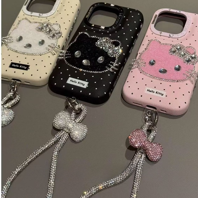 Chic Kitty Diamond Bow Case with Charm