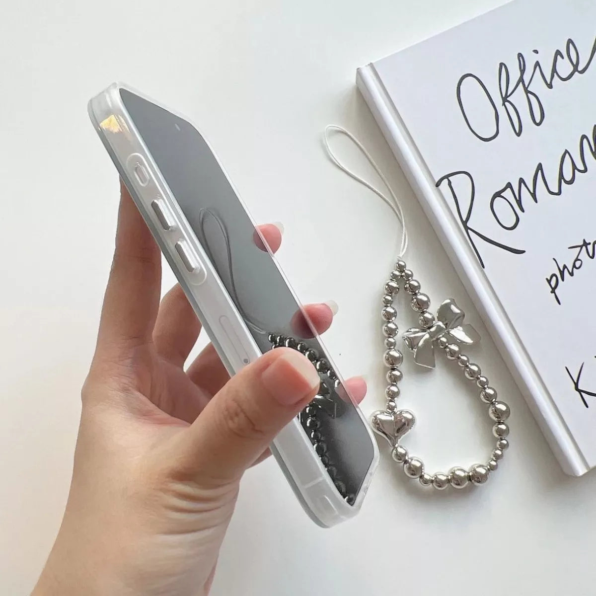 Cheerful smiley face Case with Phone Charm - iPhone