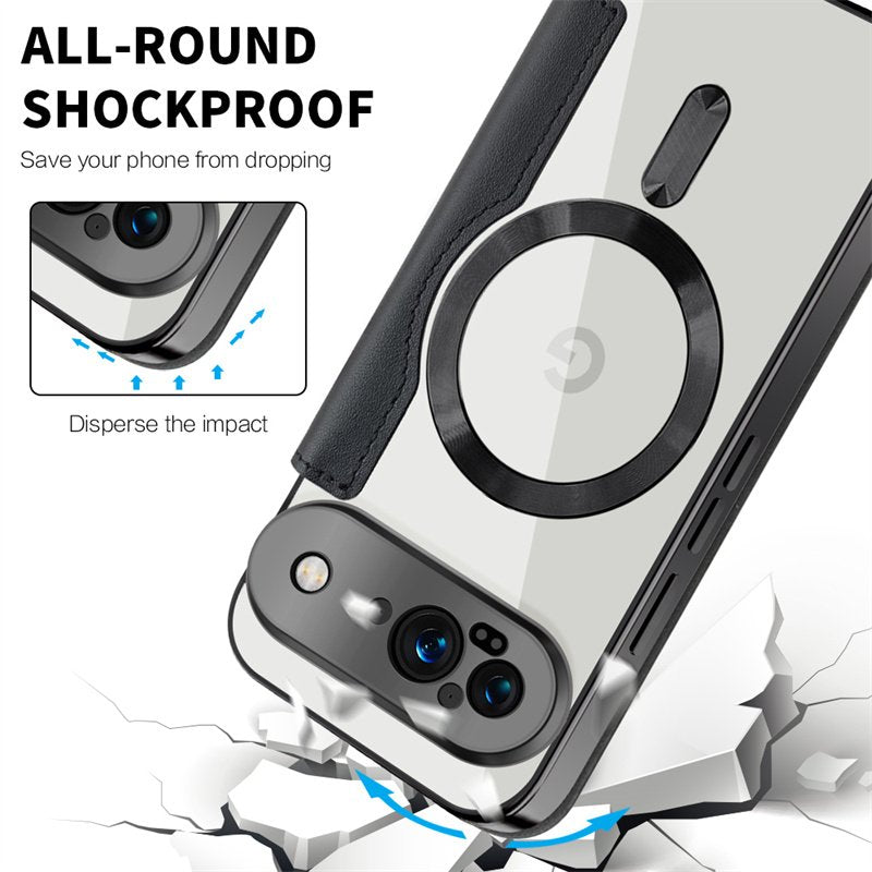 Dazzling Leather Flip Wallet Case - Google Pixel