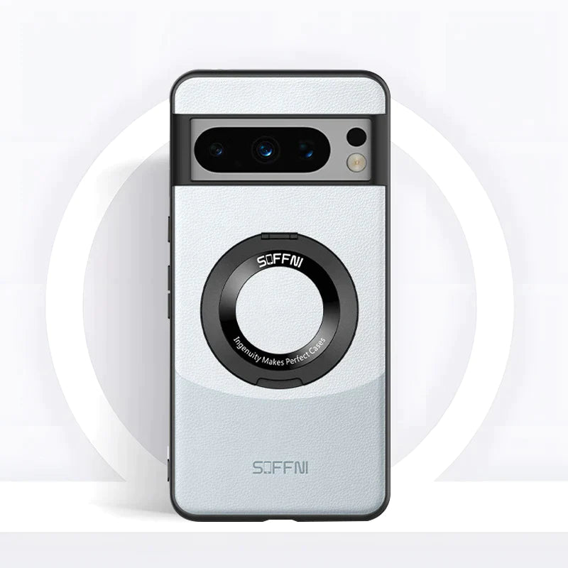 Contrast Leather Magnetic Ring Case - Google Pixel