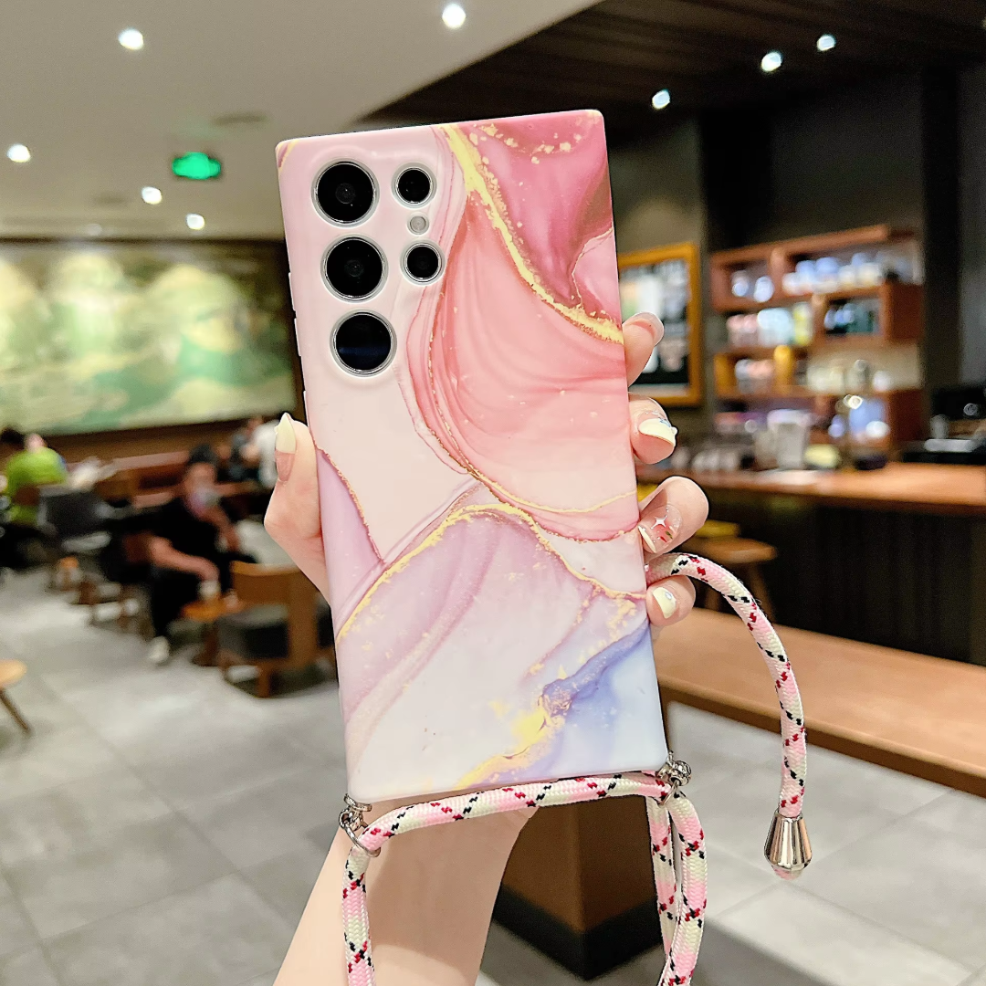 Crossbody Marble Phone Case - Samsung