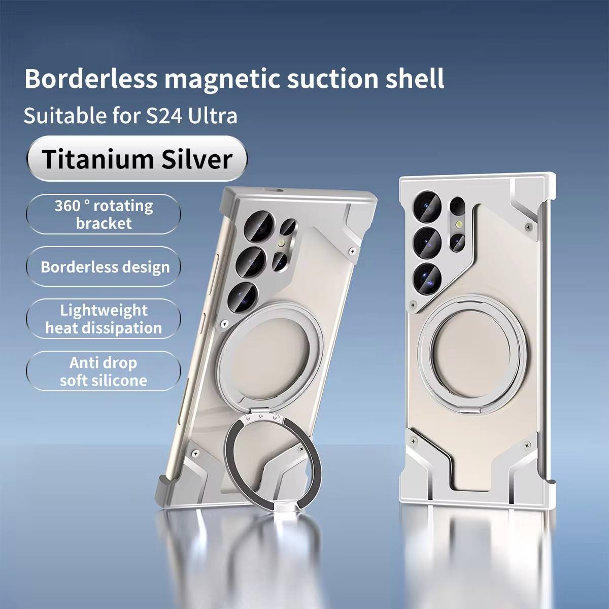 Luxury Magnetic Rimless Metal Case - Samsung