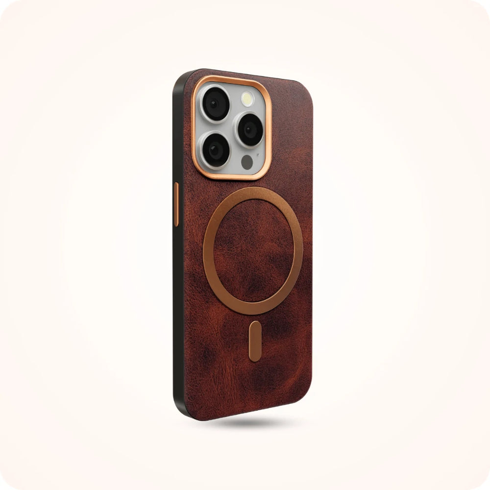 Premium Bold Leather Magsafe Case - iPhone