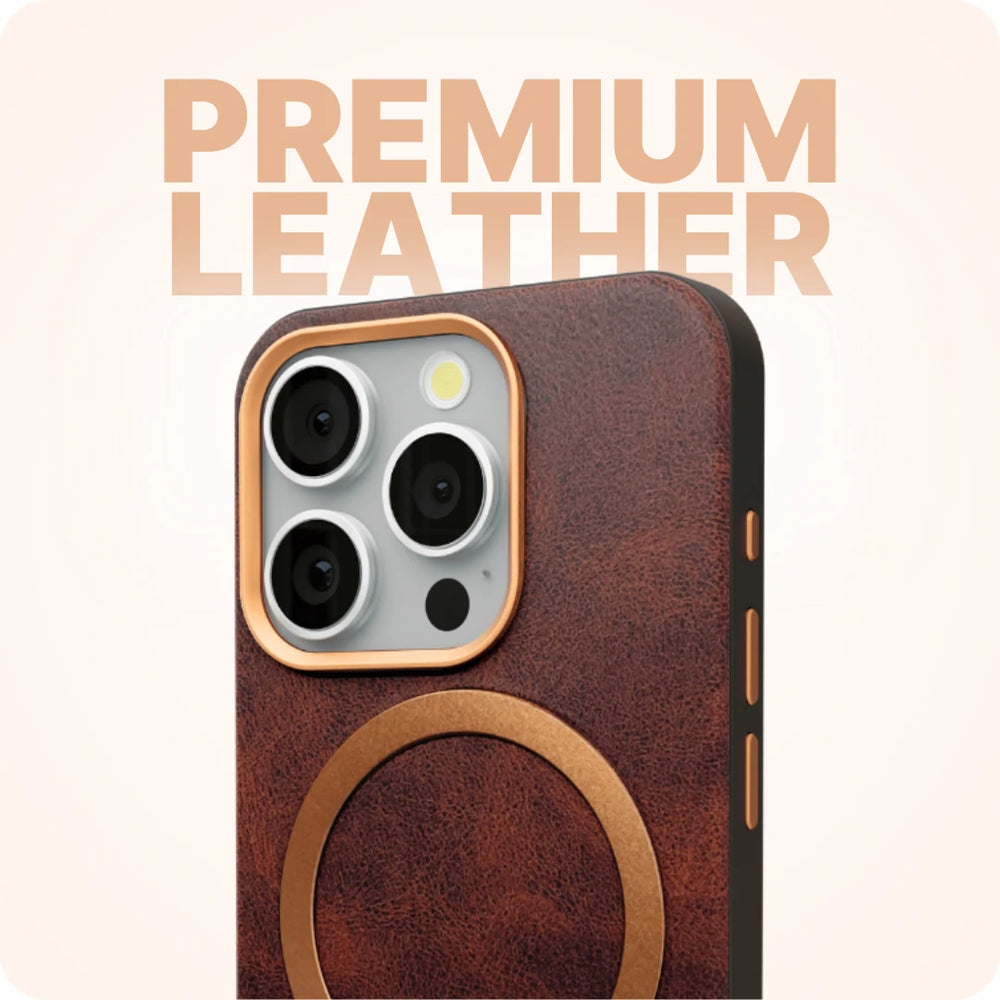 Premium Bold Leather Magsafe Case - iPhone