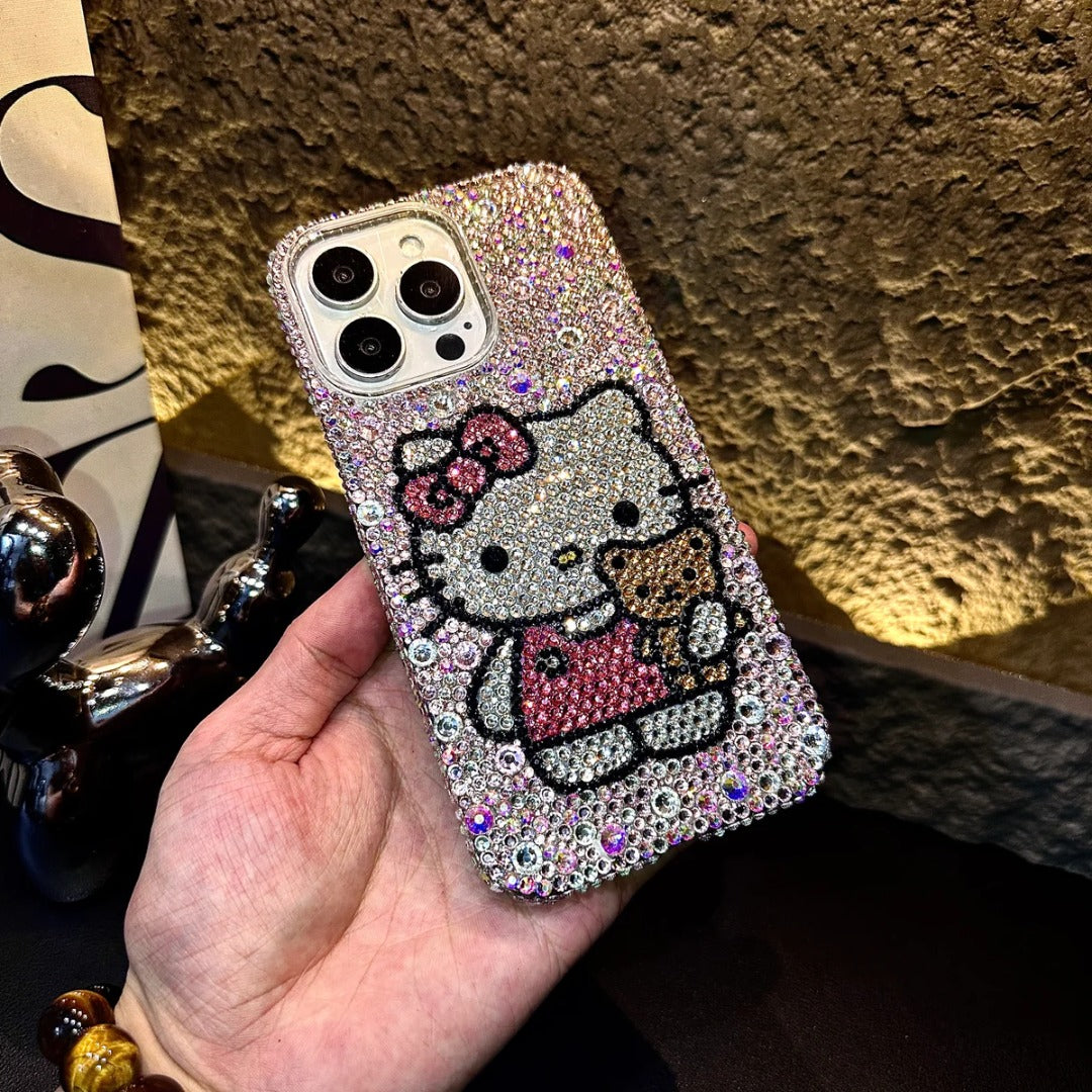 Luxe Rhinestone Hello Kitty & Bear Case