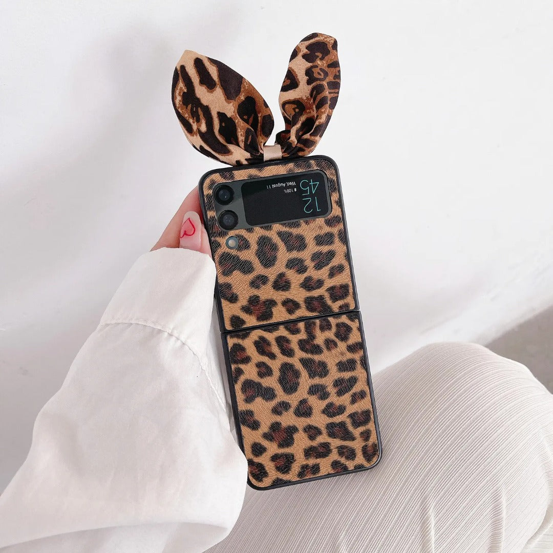 Leopard Print Foldable Phone Case - Samsung