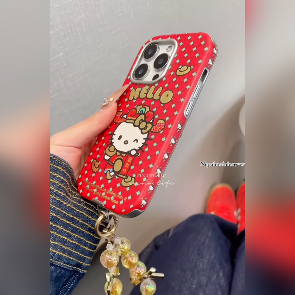 Hello Kitty Case With Charm Bracelet
