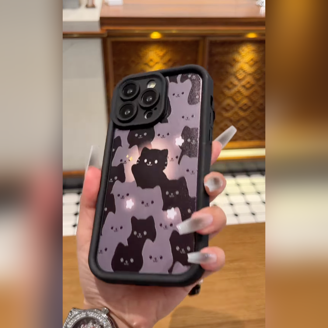 Cute Cartoon Cat Glow Case
