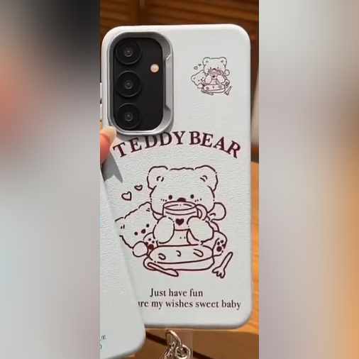 Charming Bear Cute Pup Case - Samsung