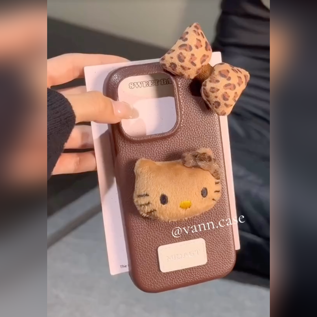 3D Kitty Bow Charm Phone Case
