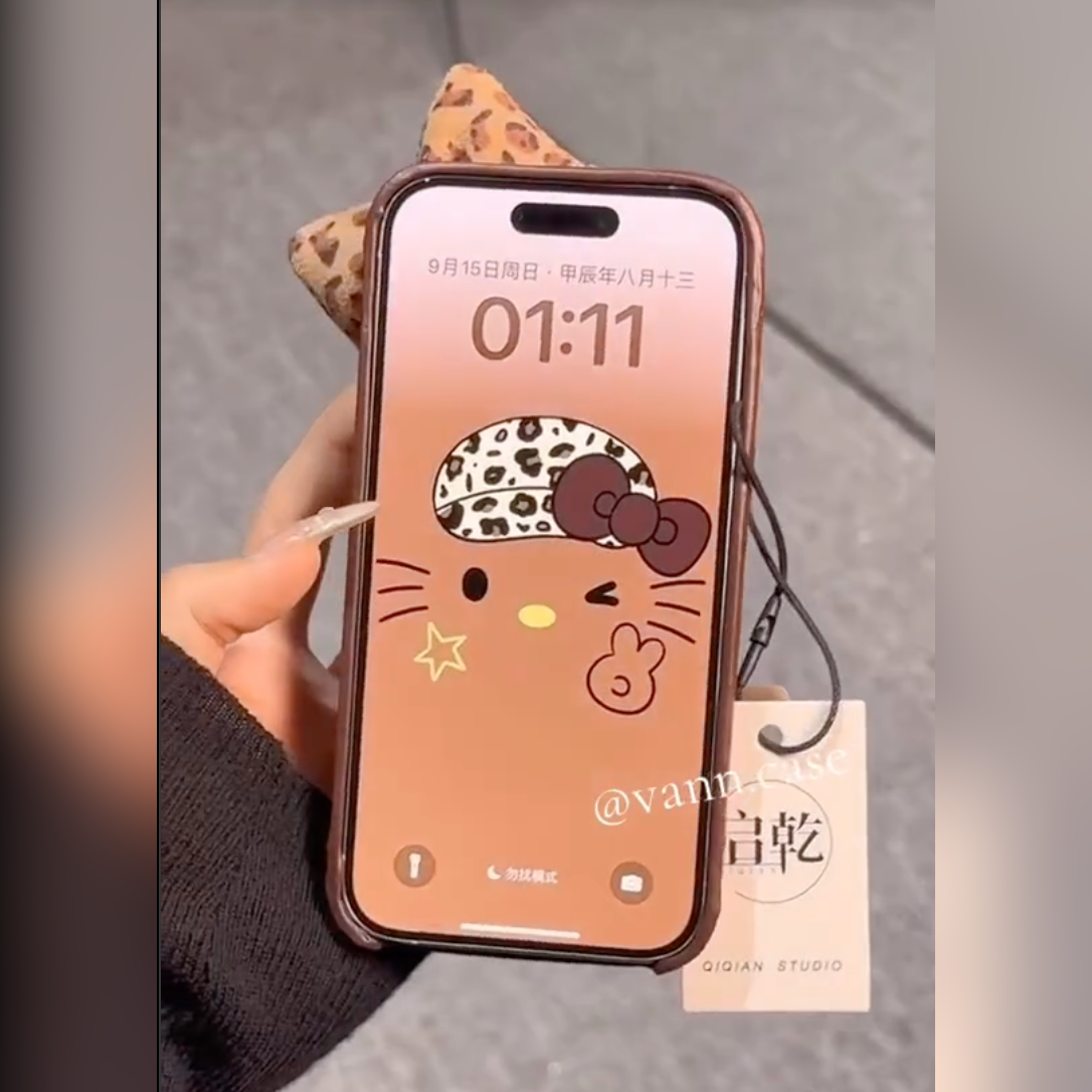 3D Kitty Bow Charm Phone Case