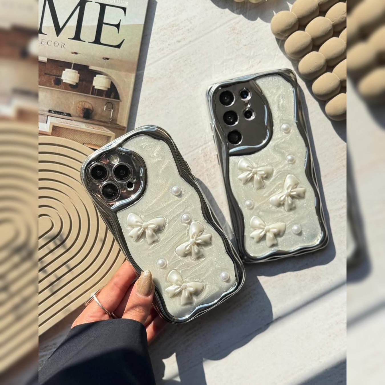 Angelic Pearl Bow Shell Case - Samsung