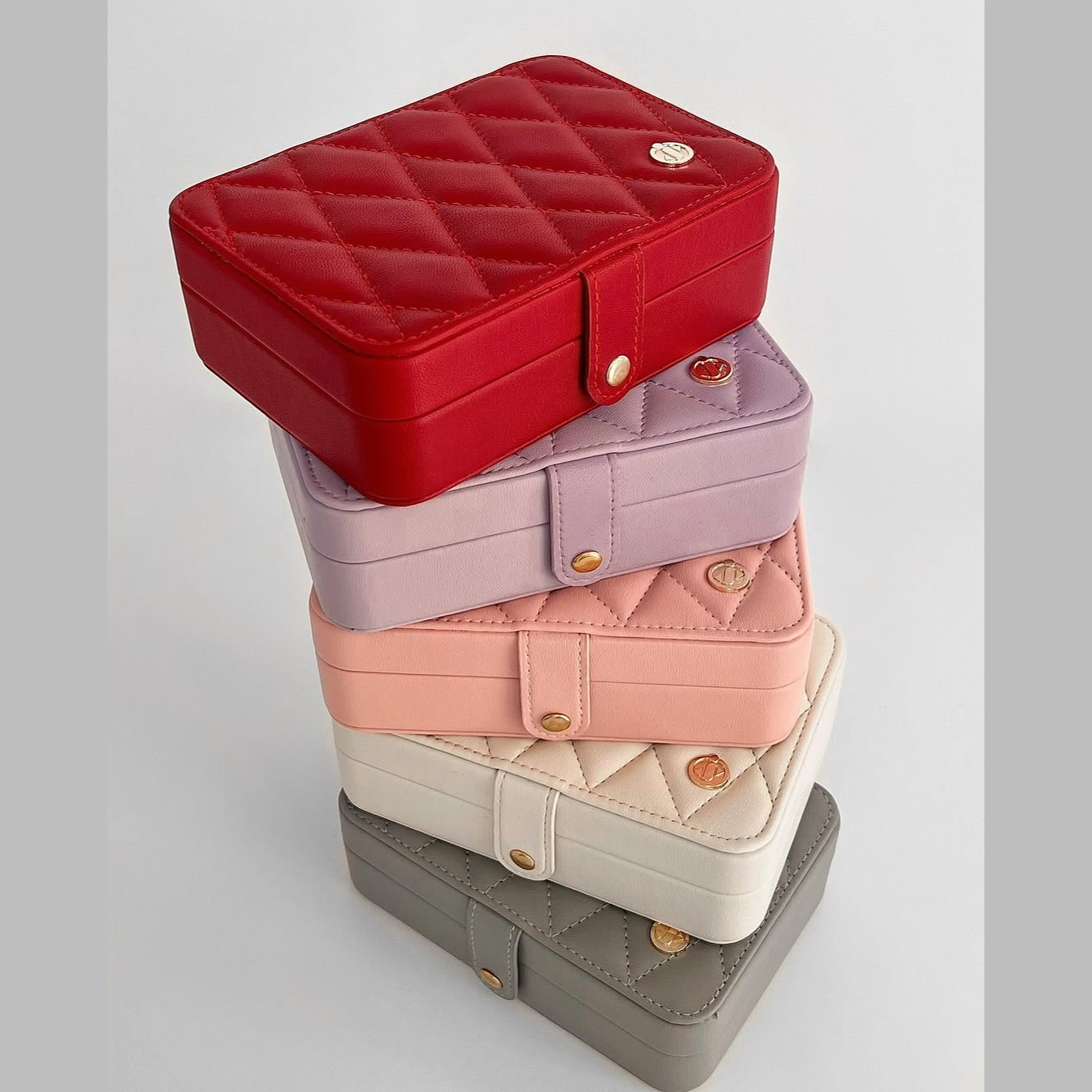 Elegant Quilted Jewelry Organizer Box