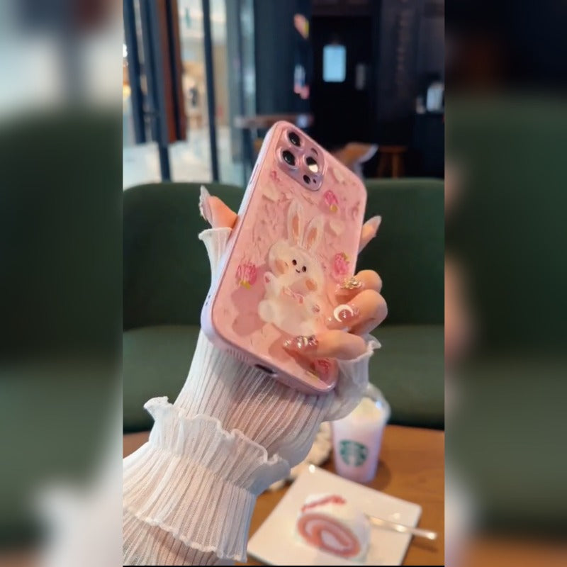 Charming Bunny 3D Plush Phone Case
