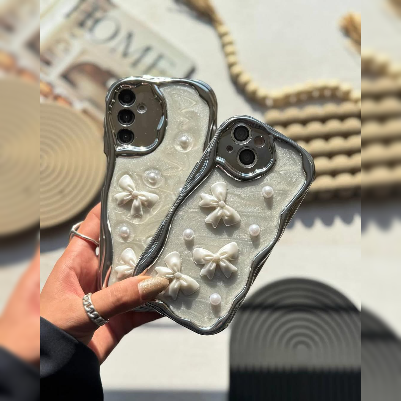 Angelic Pearl Bow Shell Case - Samsung