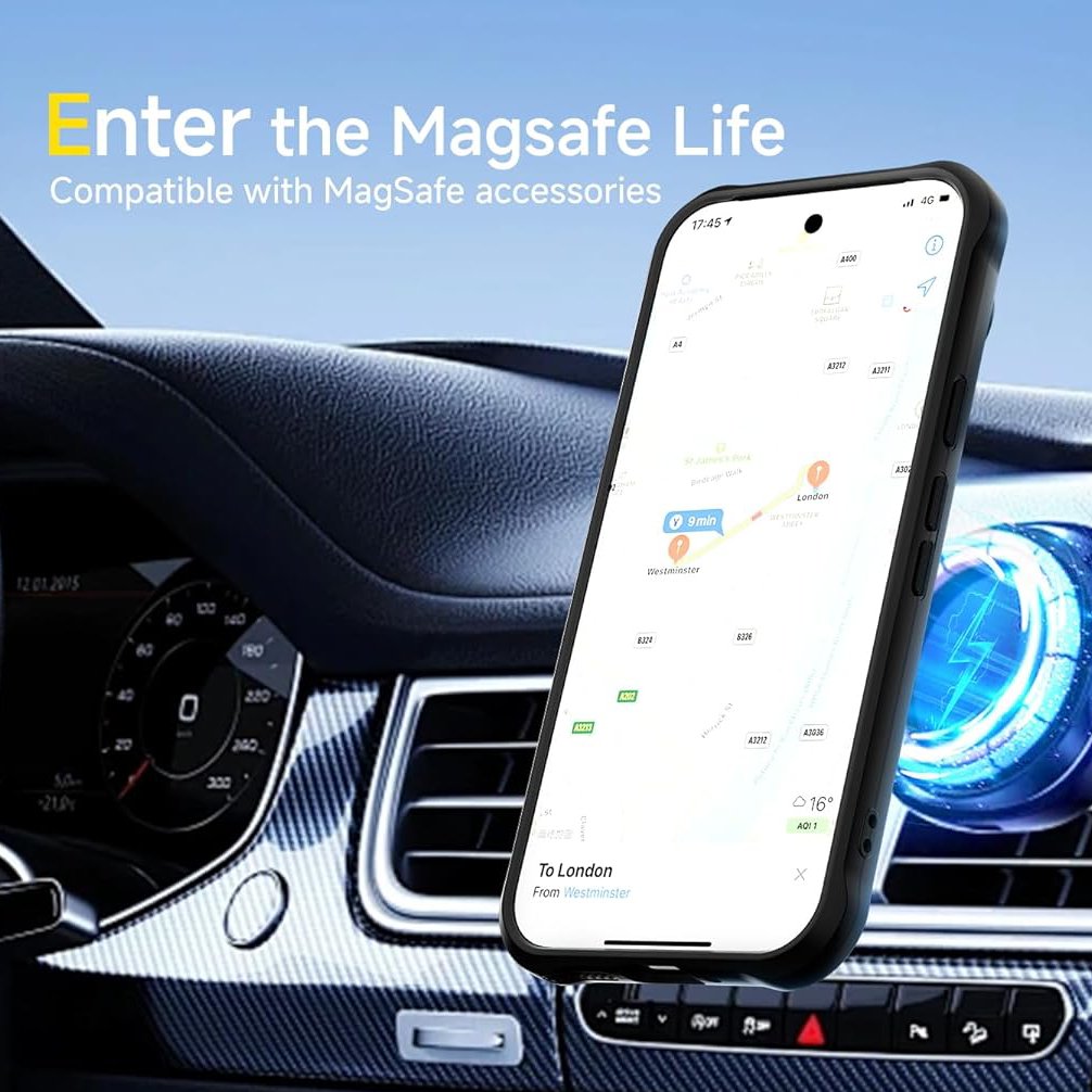 Rugged Matte Texture Magsafe Case - Google