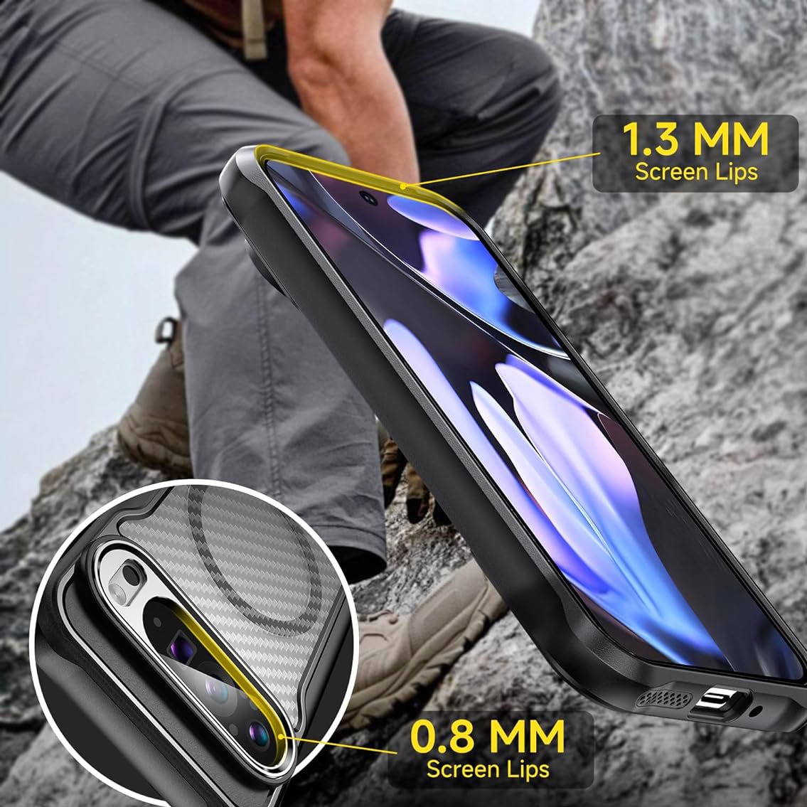 Rugged Matte Texture Magsafe Case - Google