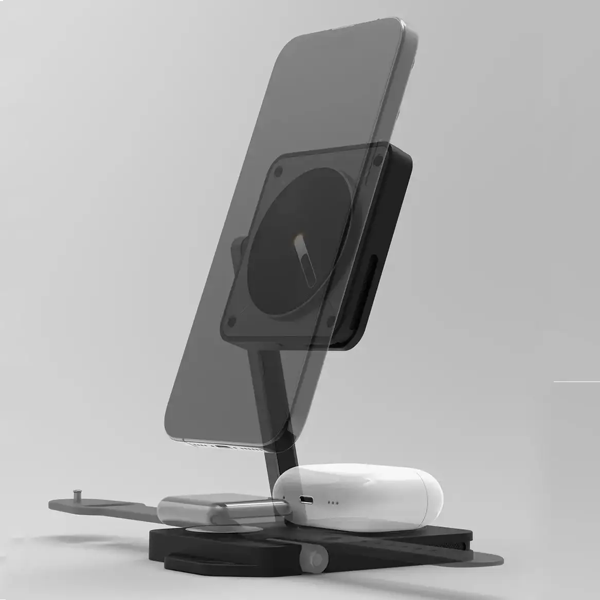 Versatile 4-in-1 Folding Wireless Charger with MagSafe