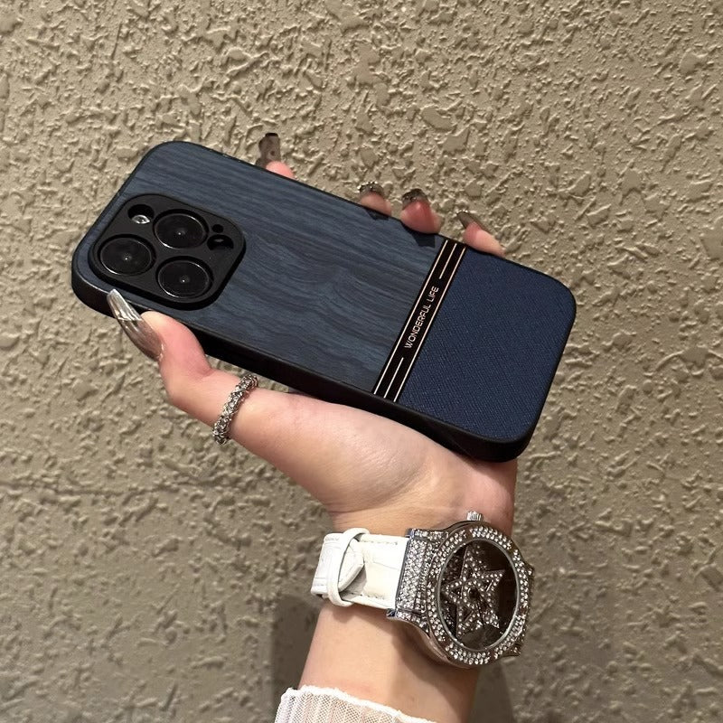 Luxury Wooden Texture Case - iPhone