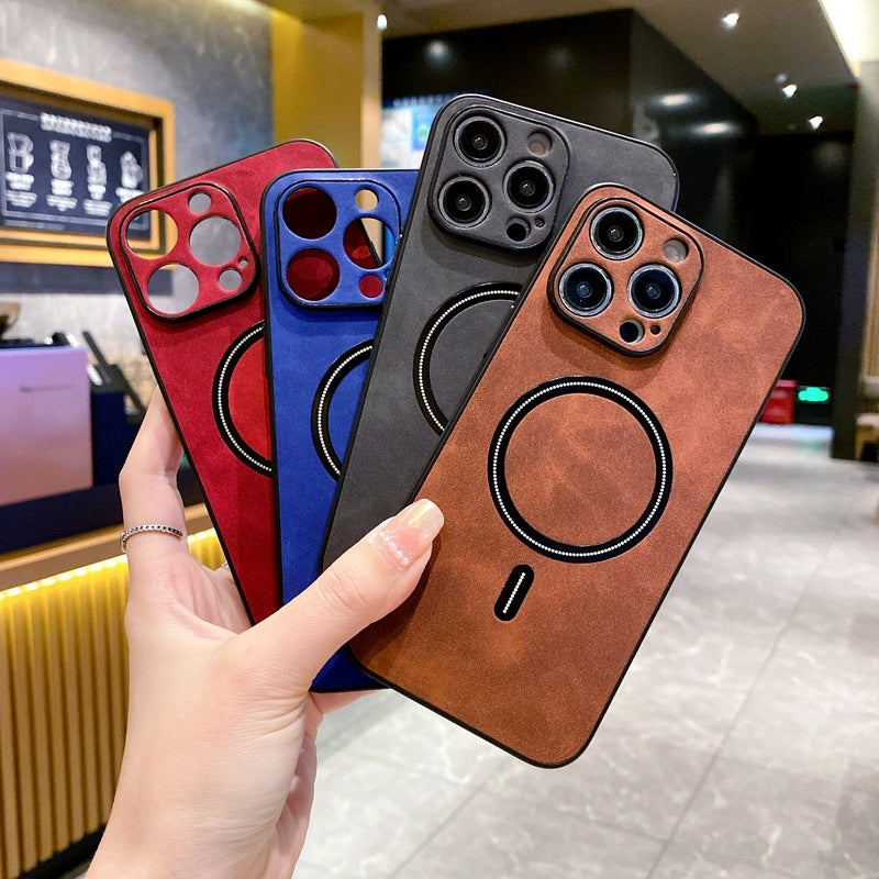 Deluxe Suede Leather Magsafe Case - iPhone