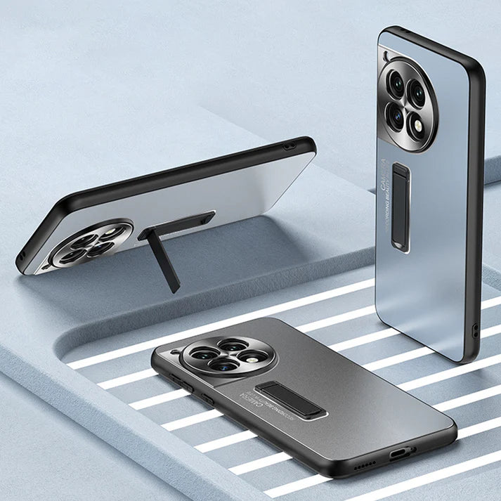 Frosted Metal Hybrid TPU Stand Case - OnePlus