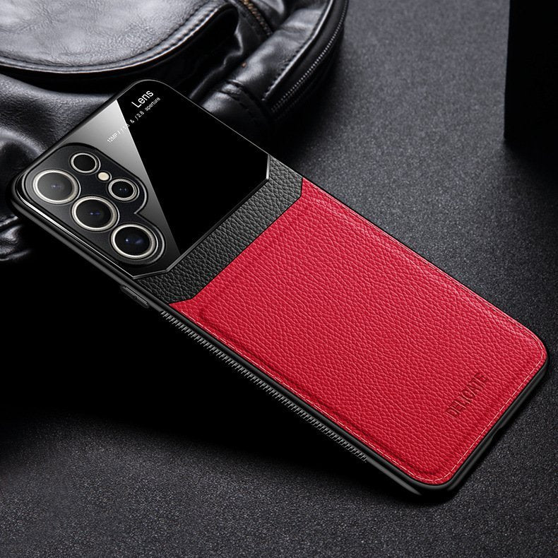 Aura Glass Lens Stitching Leather Case - Samsung