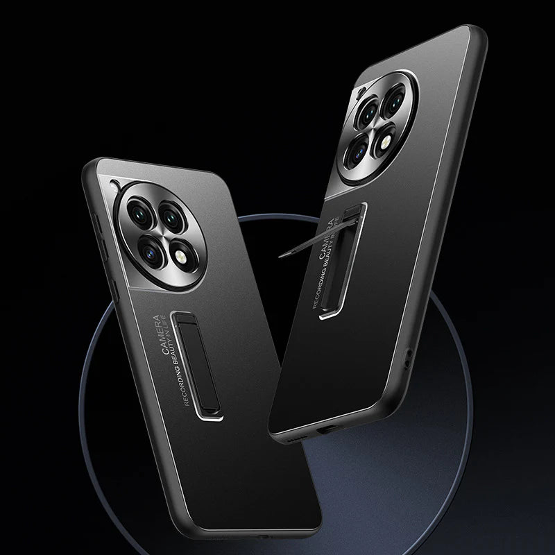 Frosted Metal Hybrid TPU Stand Case - OnePlus