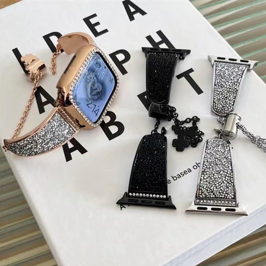 Crystal Glitz Charm Chain Watch Band