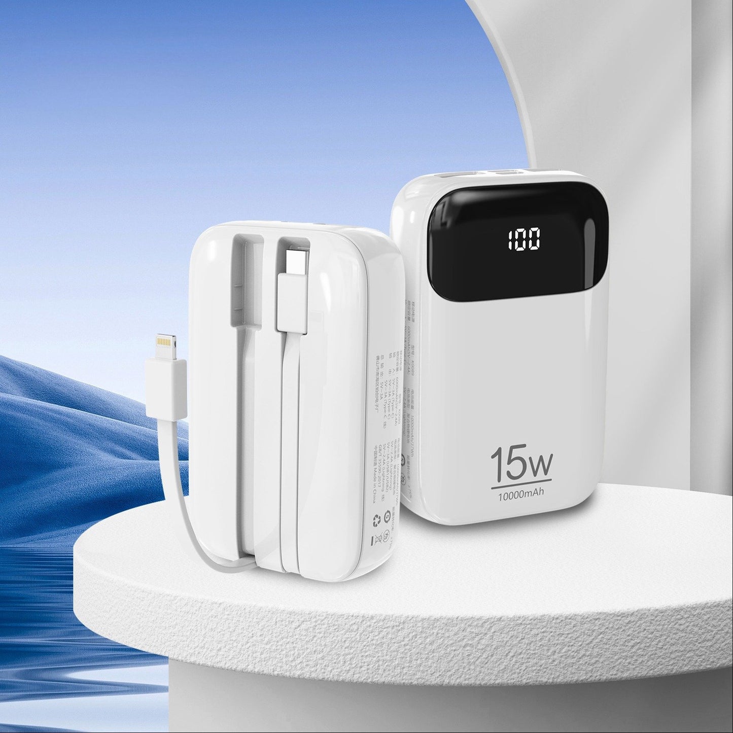 Compact 10000 mAh 15W Ultra-Smart Power Bank