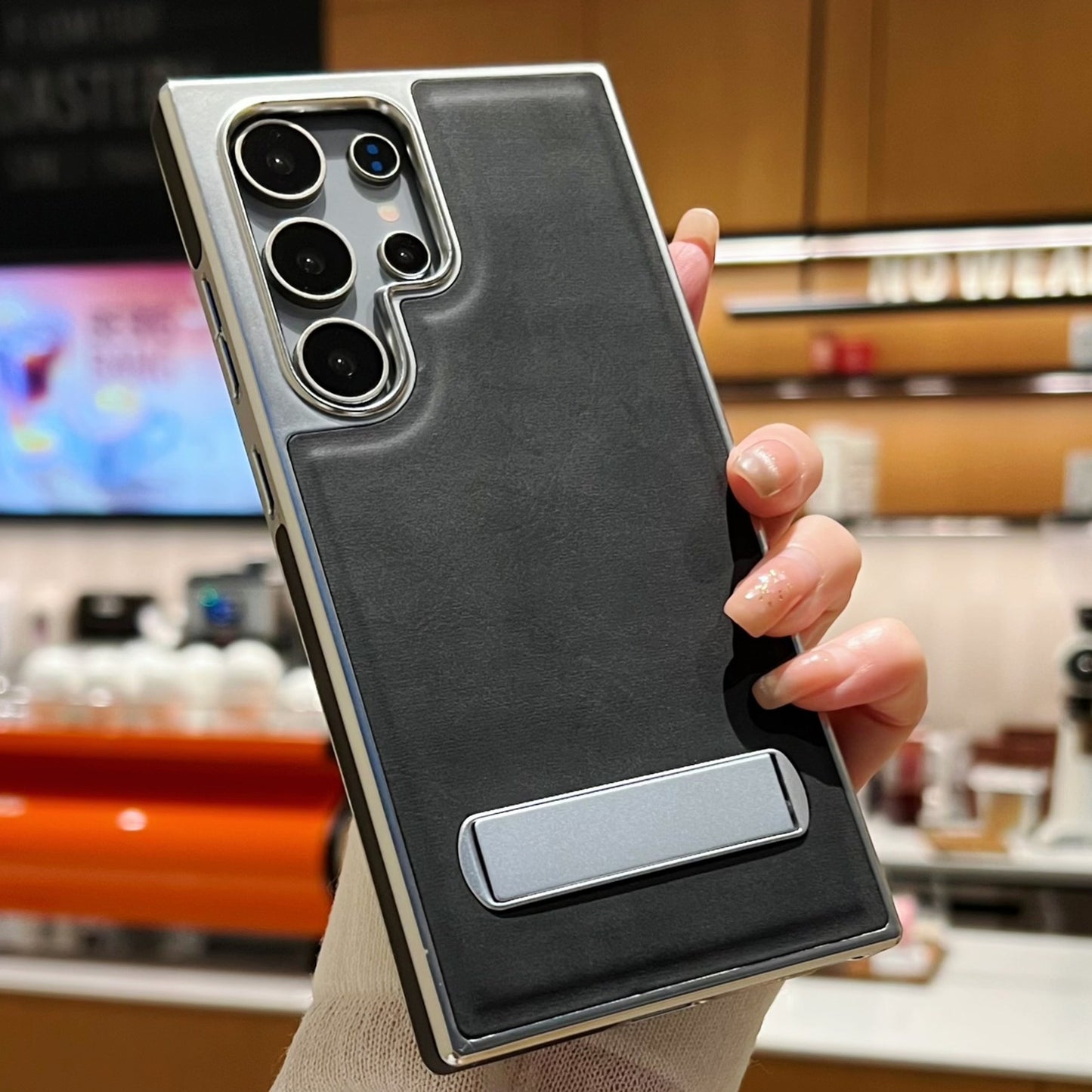 Premium Hidden Bracket Leather Cases - Samsung