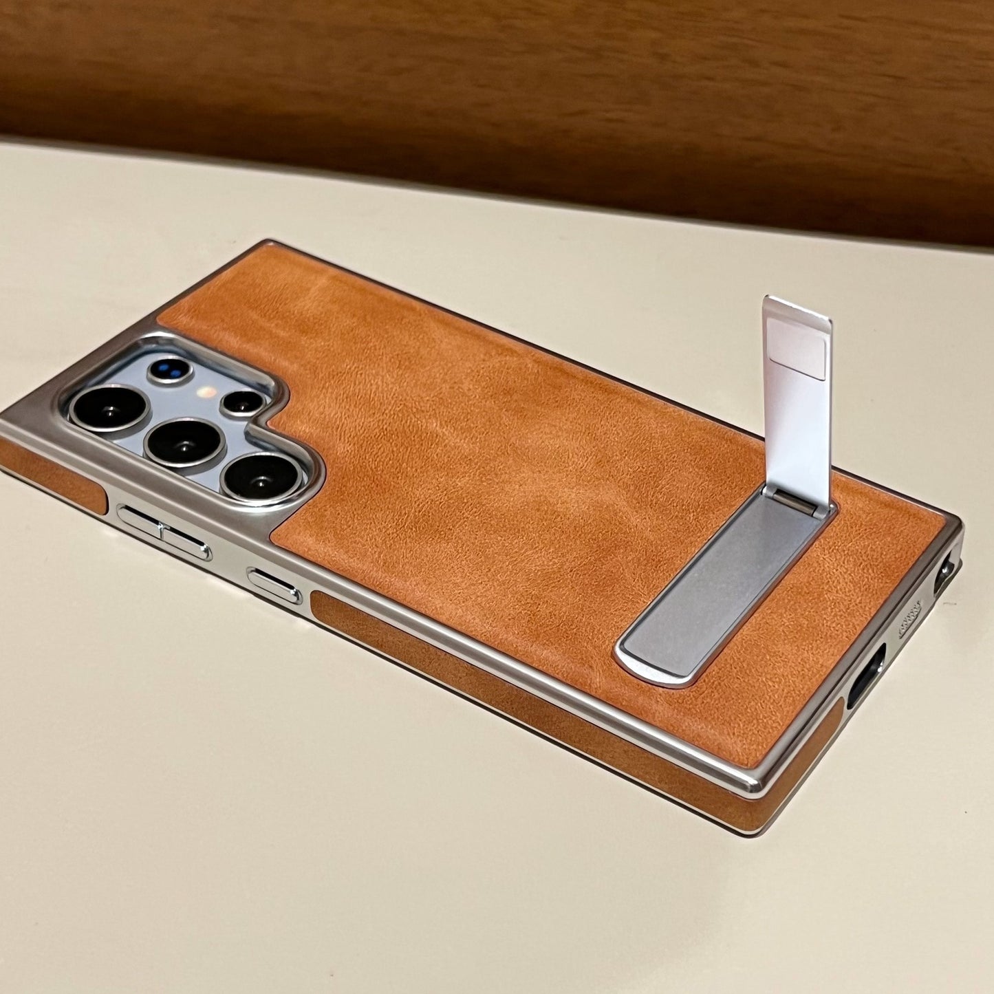 Premium Hidden Bracket Leather Cases - Samsung