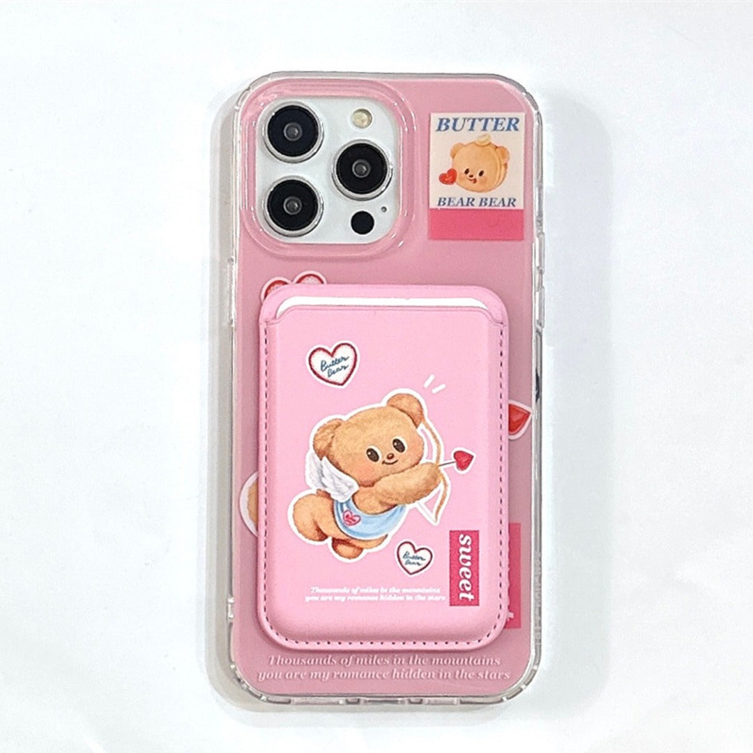 Cute Bear Magnet Wallet Case