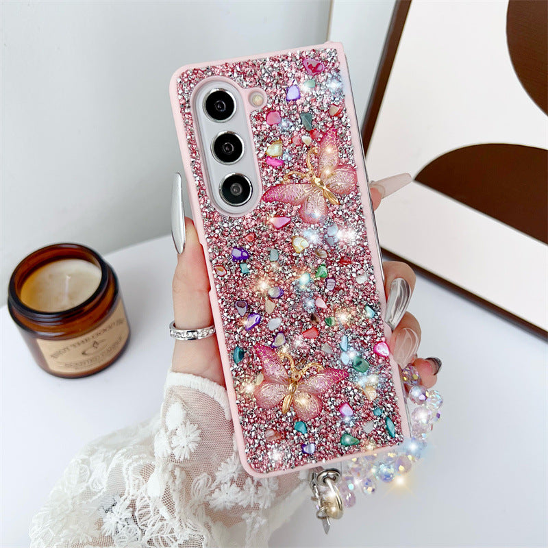 Diamond Stone Rainbow Butterfly Case