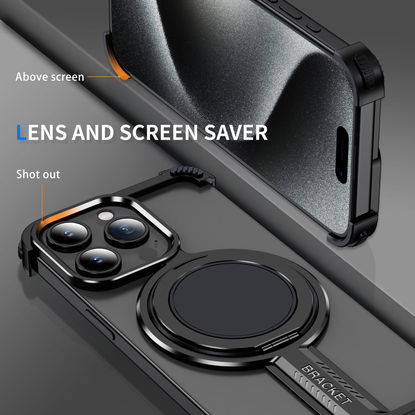 Ingenious Anti- Fall Bracket Frame Case - iPhone