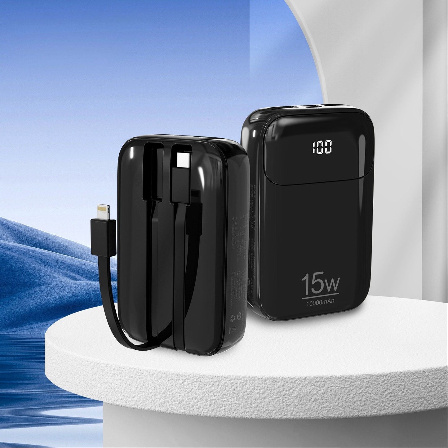 Compact 10000 mAh 15W Ultra-Smart Power Bank