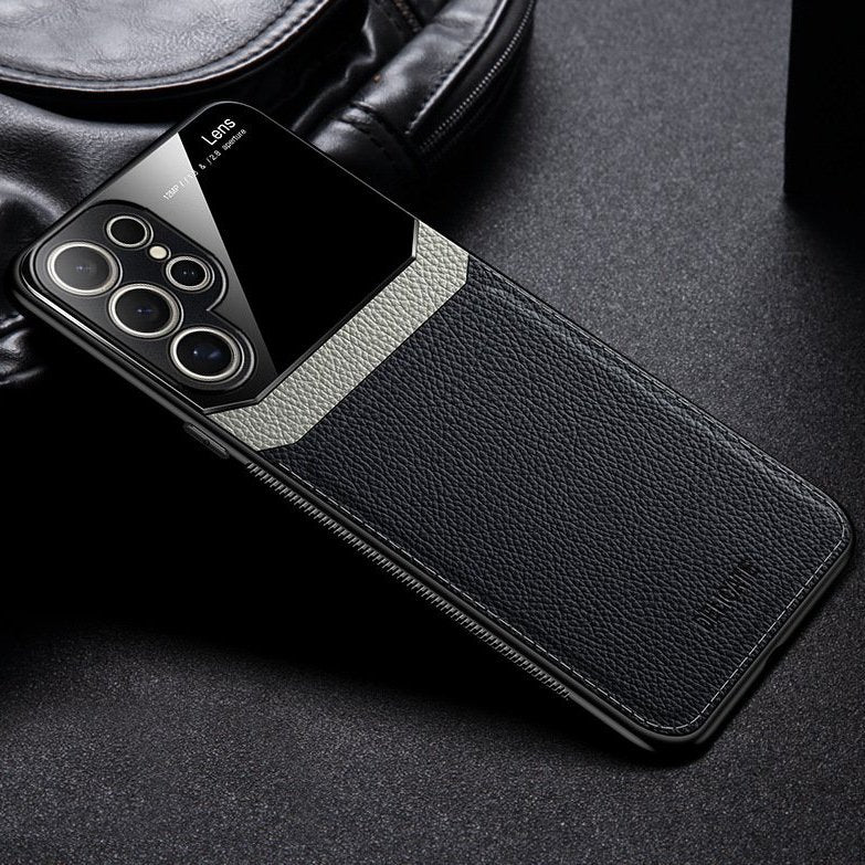 Aura Glass Lens Stitching Leather Case - Samsung