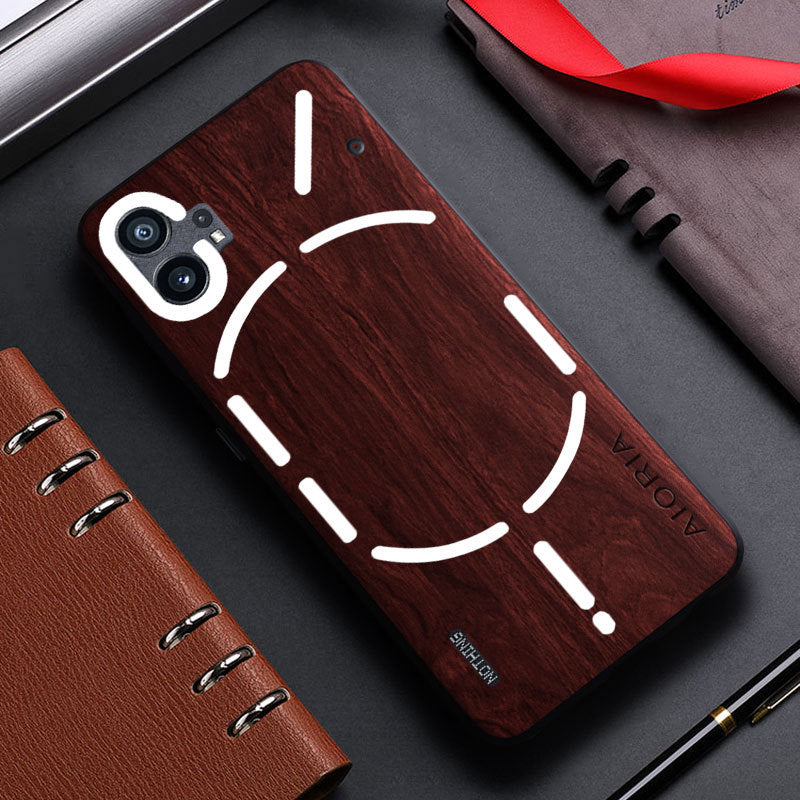 Rustic Wood Grain Protective Case - Nothing