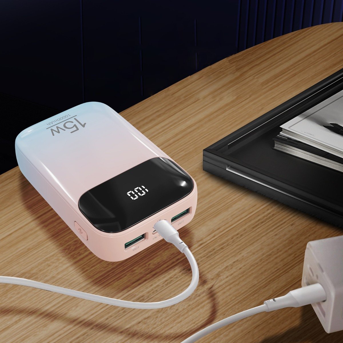 Compact 10000 mAh 15W Ultra-Smart Power Bank