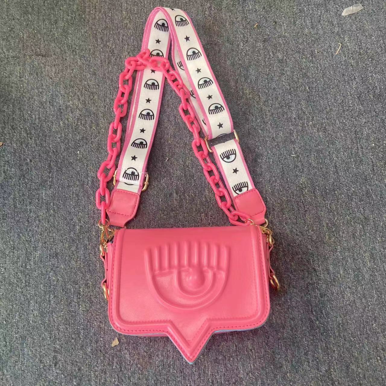 Chiara Ferragni Debossed Logo Shoulder Bag