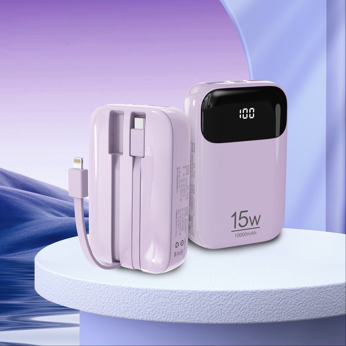 Compact 10000 mAh 15W Ultra-Smart Power Bank