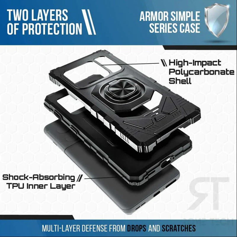 Magnetic Armor Case with Ring Holder- OnePlus
