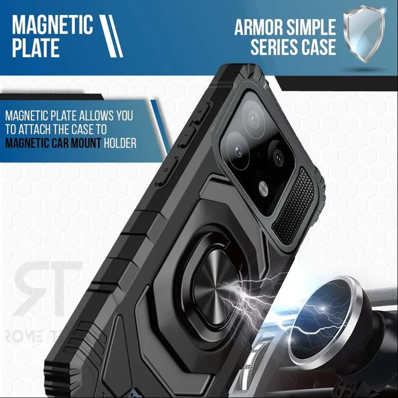 Magnetic Armor Case with Ring Holder- OnePlus