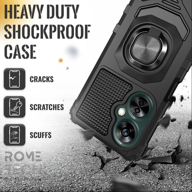 OnePlus Nord Series Magnetic Armor Case with Ring Holder