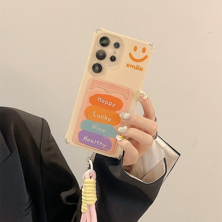 Colorful Card Holder with Lanyard Case - Samsung