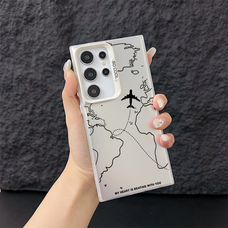 Travel Inspired Airplane Route Design Case - Samsung