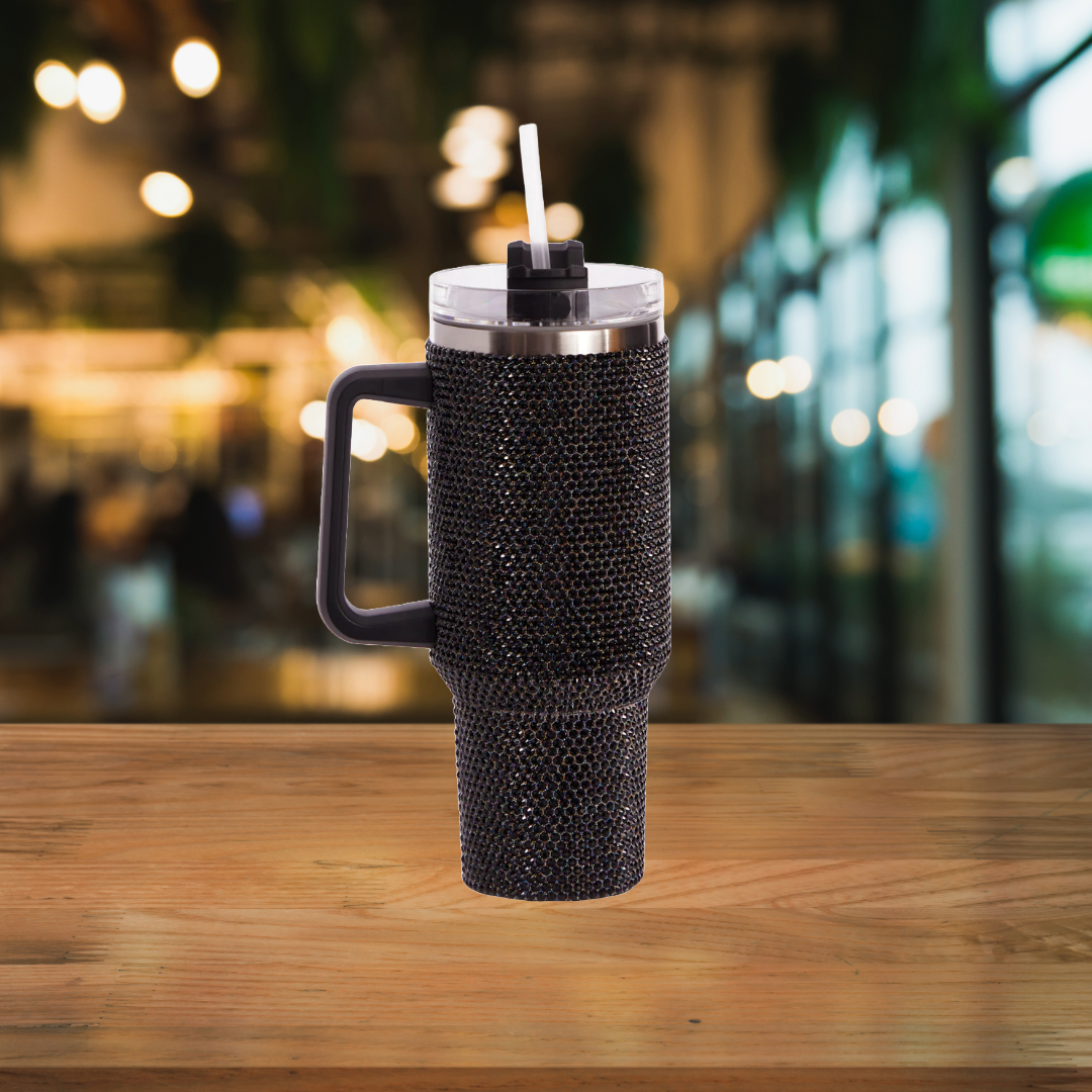 Luxe Insulated Tumbler with Rhinestone Accents