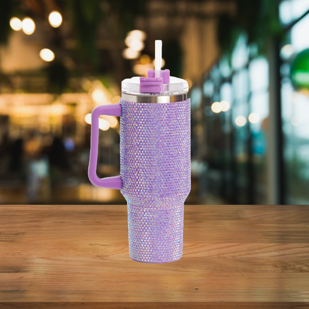 Luxe Insulated Tumbler with Rhinestone Accents